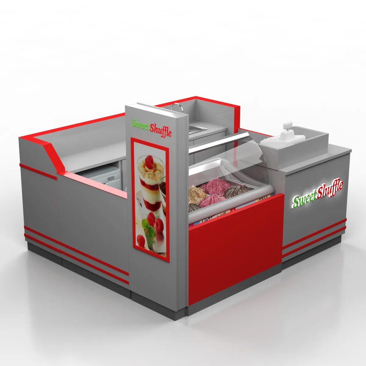 Ice Cream Kiosk – Bespoke Mall Cake Dessert Kiosk Build image 19
