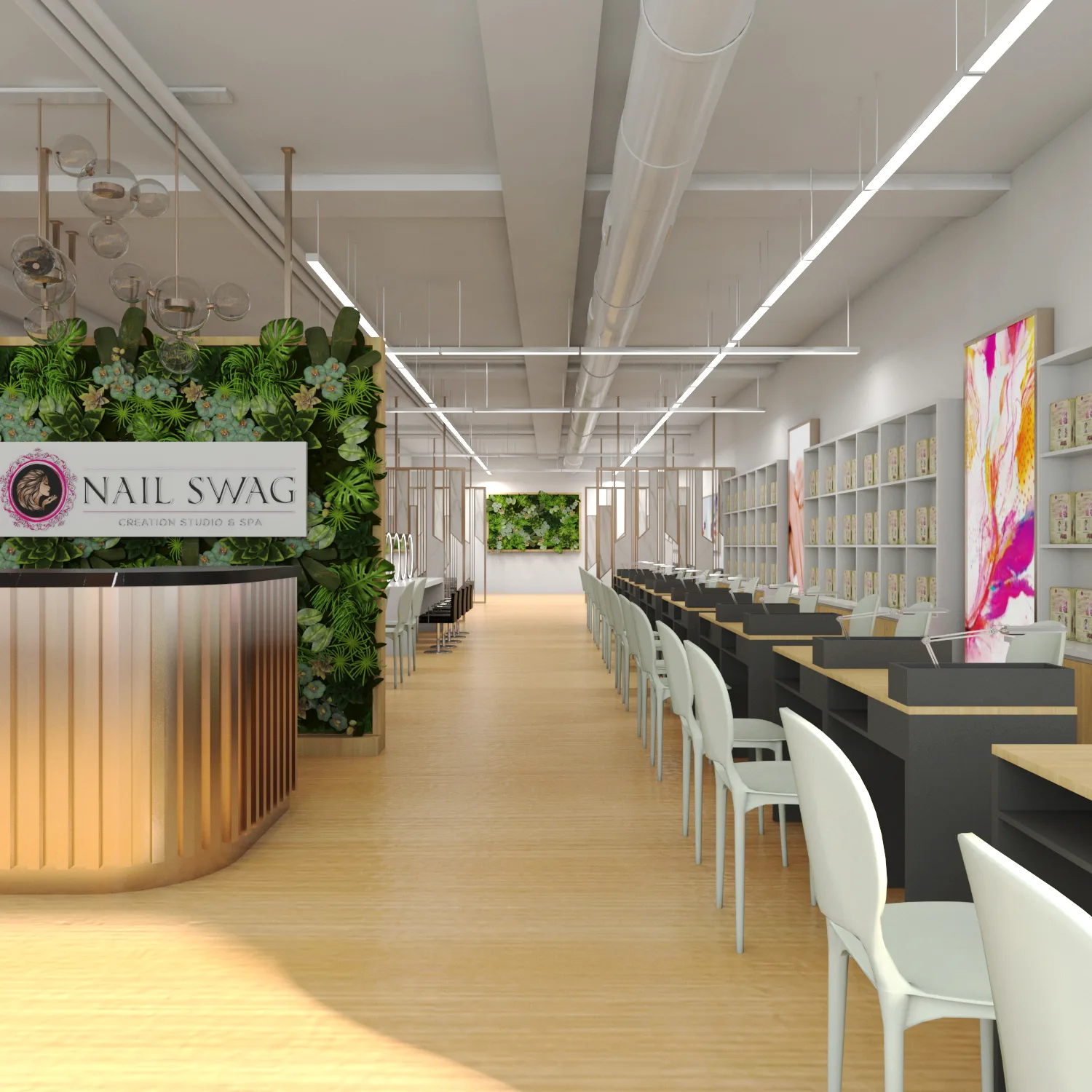 Nail Salon Design | Nail Salon Furniture, Decoration Displays – Design Ideas Luxury Manicure Shop Design Customized Salon Sho