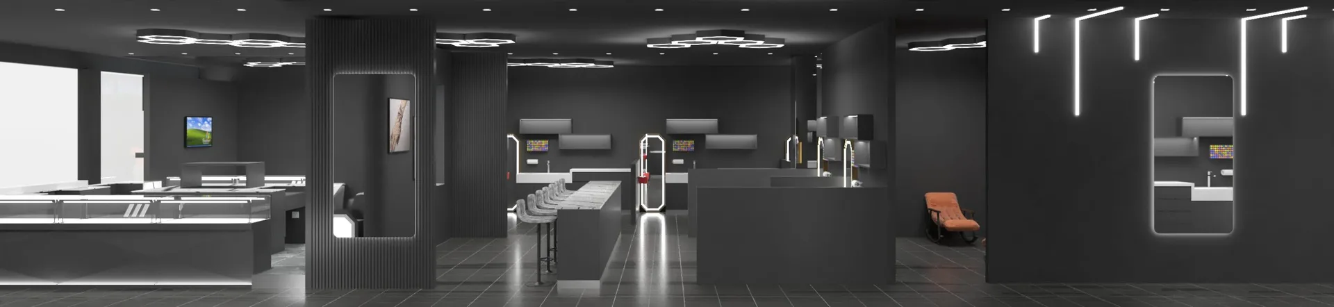 Tattoo Shop Design, Furniture Decorations – Small Tattoo Studio Design Customized Ink Shop Furniture with Reception Counter i