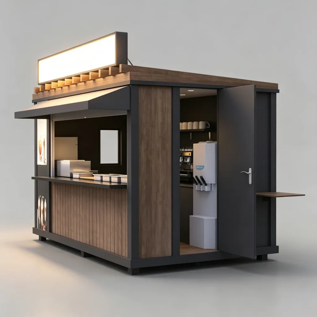 Outdoor Cafe Robot Coffee Kiosk For Sale – custom retail display image 25