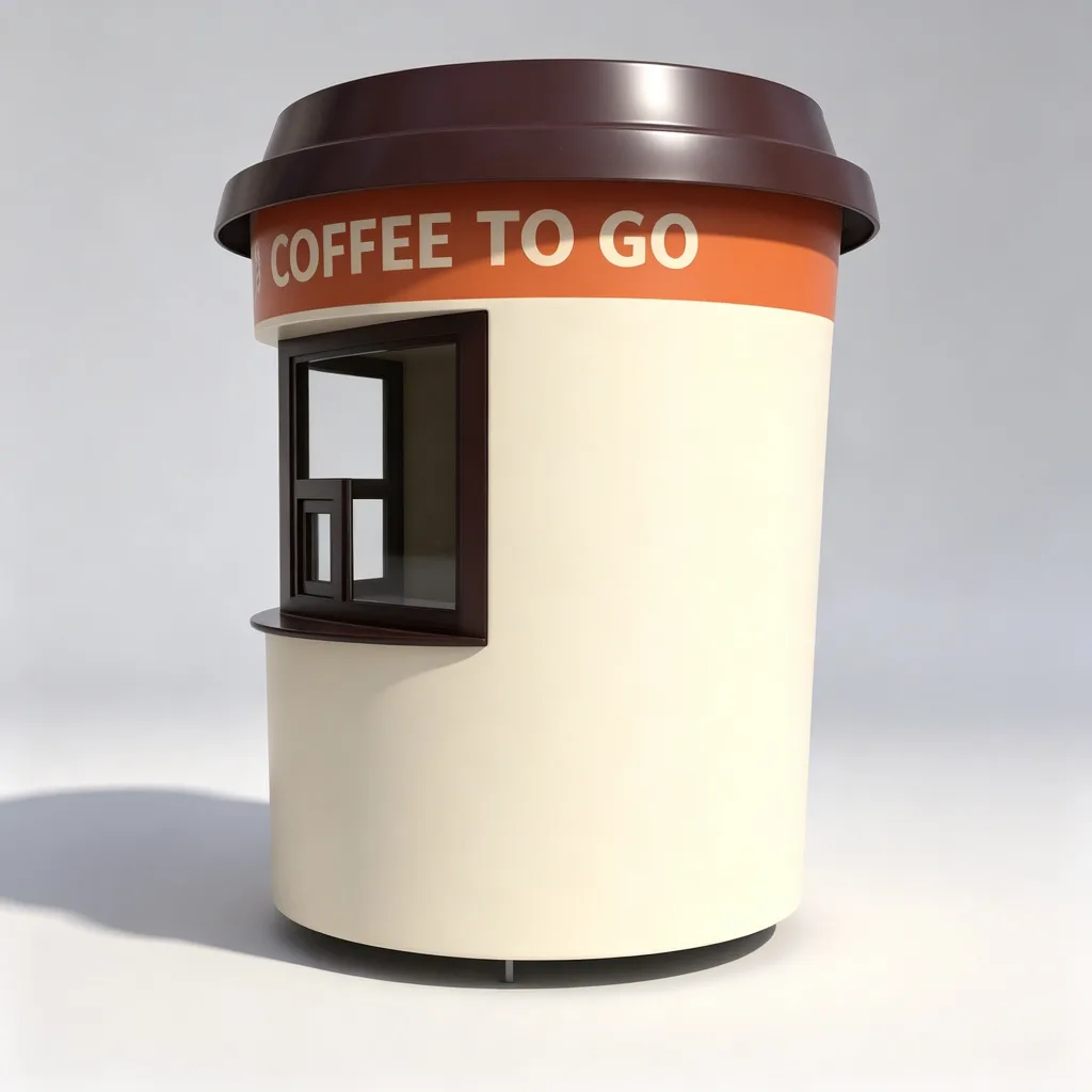 Outdoor Cafe Robot Coffee Kiosk For Sale – custom retail display image 9