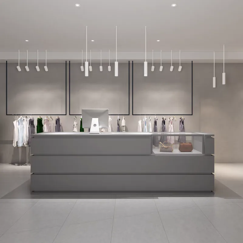 Customized clothing store cashier counter & consultation reception counter & display stand — view 3