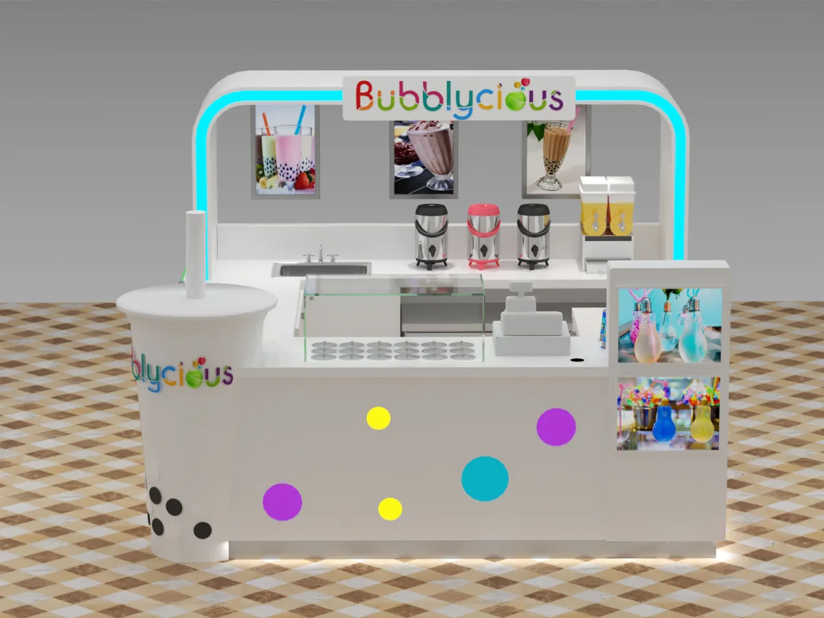 Bubble Tea Kiosk For Sale | Design Price – Spain Mall Crepe & Bubble Tea Kiosk 4m×3m | Price $6500 image 15