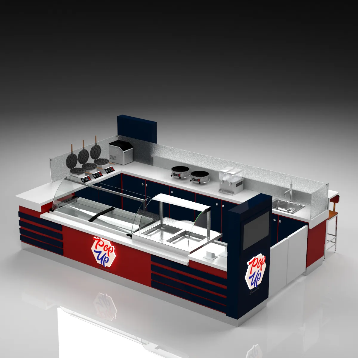Ice Cream Kiosk – Bespoke Mall Cake Dessert Kiosk Build image 15