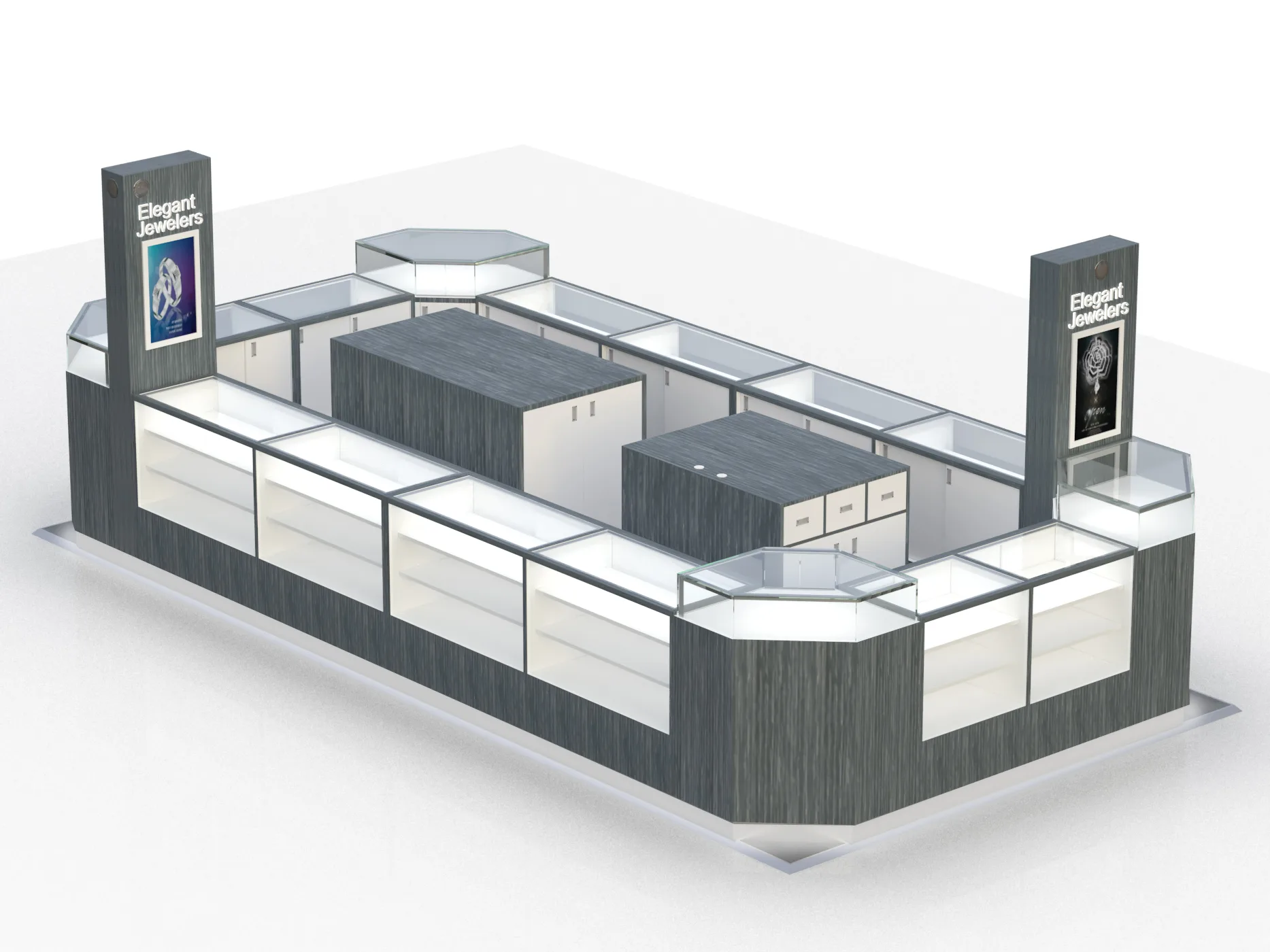 Mall Jewelry Kiosk For Sale | Custom Design – Latest Jewelry Kiosk Design image 19
