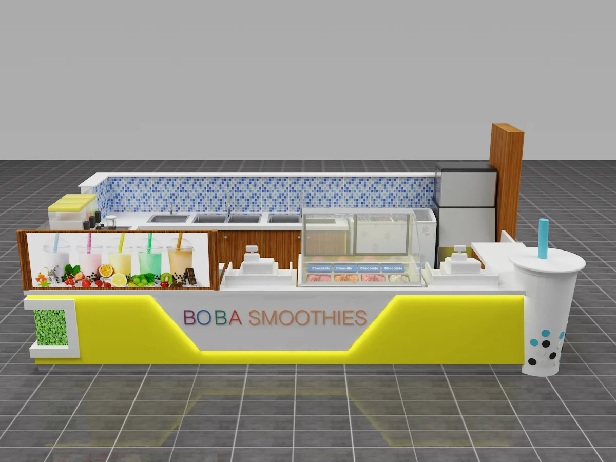 Bubble Tea Kiosk For Sale | Design Price – Spain Mall Crepe & Bubble Tea Kiosk 4m×3m | Price $6500 image 10