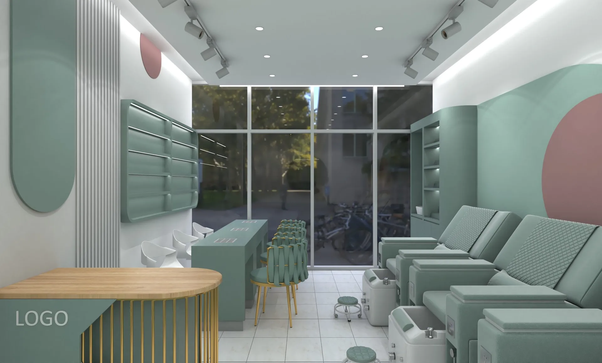 Nail Salon Design | Nail Salon Furniture, Decoration Displays – Design Ideas Luxury Manicure Shop Design Customized Salon Sho