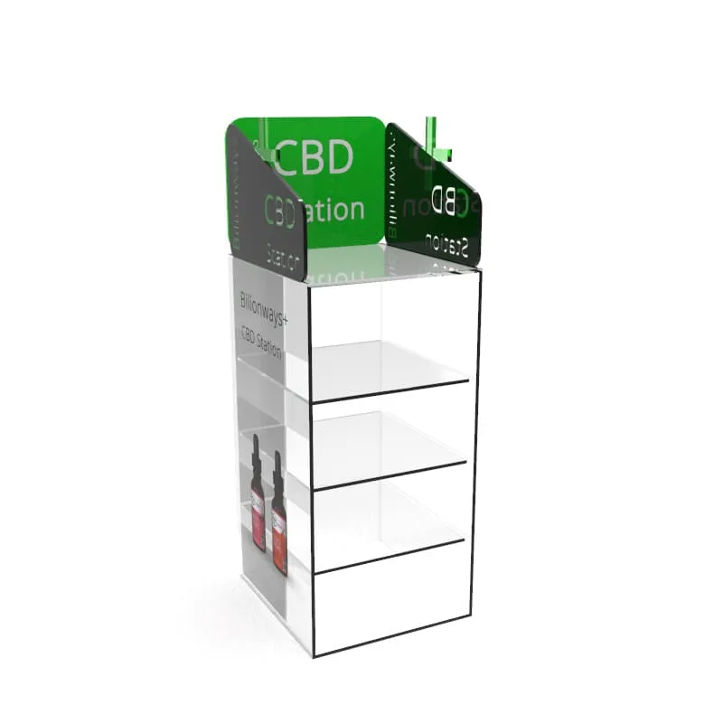 Acrylic Retail Display Cabinet with Shelves & E-cigarette Display Box