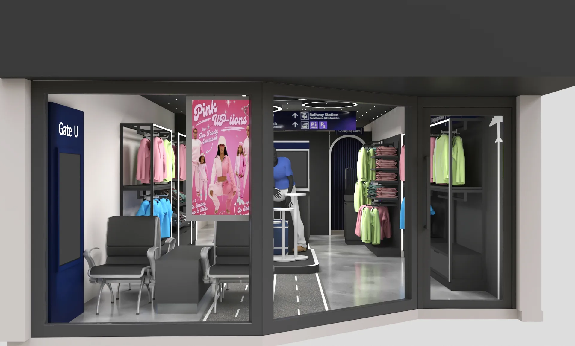 Sports Shop Design, Displays Store Fixtures – Cool Sports Wear Shop Interior Design Manufacture Display Fixtures Sports Cloth