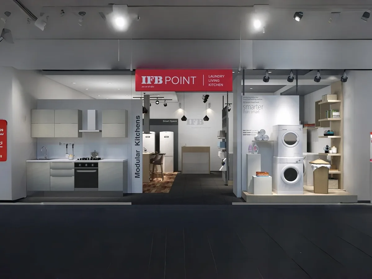 Home Appliances Store Display Fixtures Custom Display Shelf for Appliances
