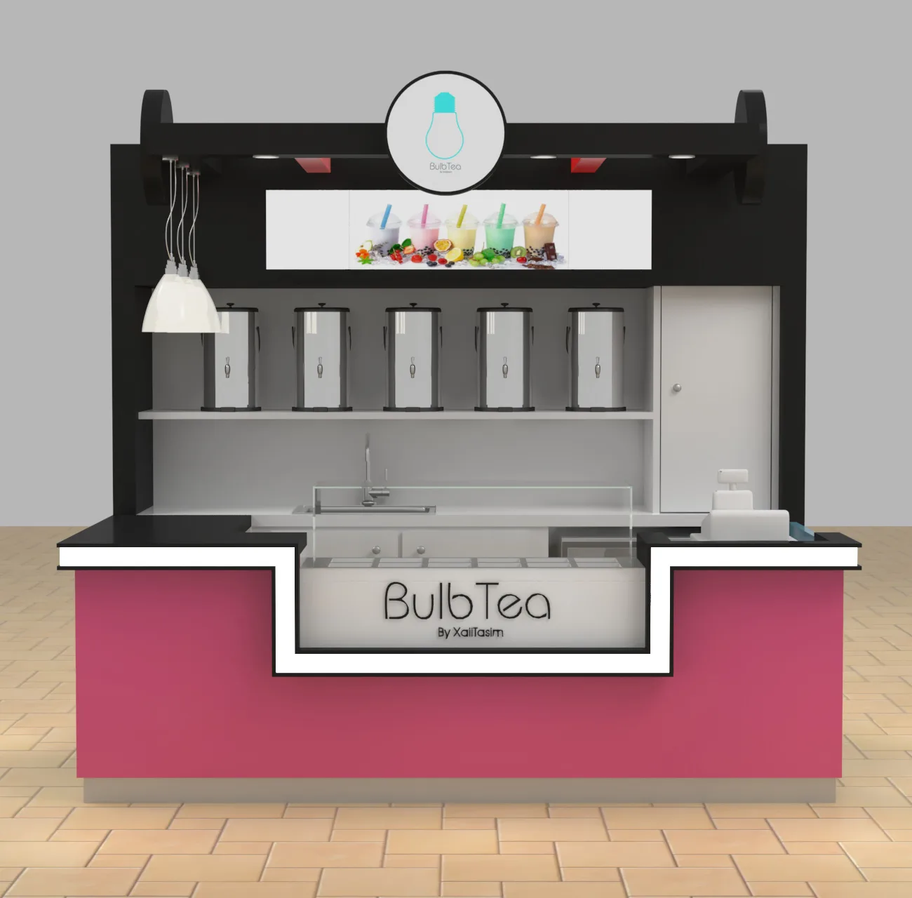 Bubble Tea Kiosk For Sale | Design Price – Spain Mall Crepe & Bubble Tea Kiosk 4m×3m | Price $6500 image 3