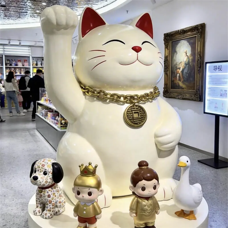 Fiberglass Cats Statues Sculptures For Outdoor Garden Ornaments. – custom retail display image 22