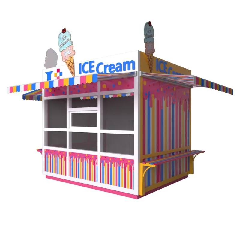 pink kiosk Ice Cream Kiosk – custom retail display image 28