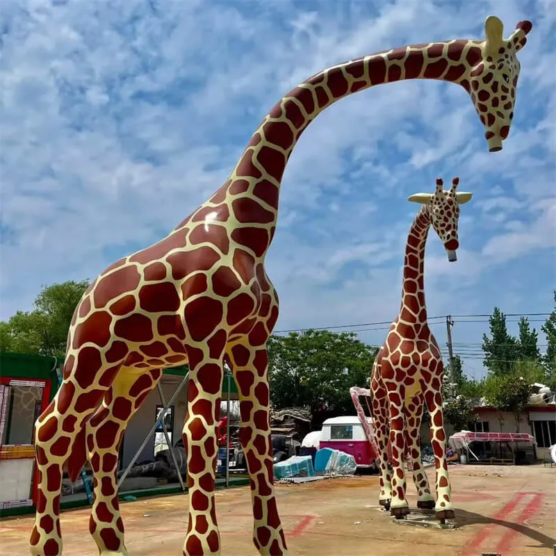 Giraffe Statues Sculptures | FRP African Wildlife Statues – custom retail display image 7