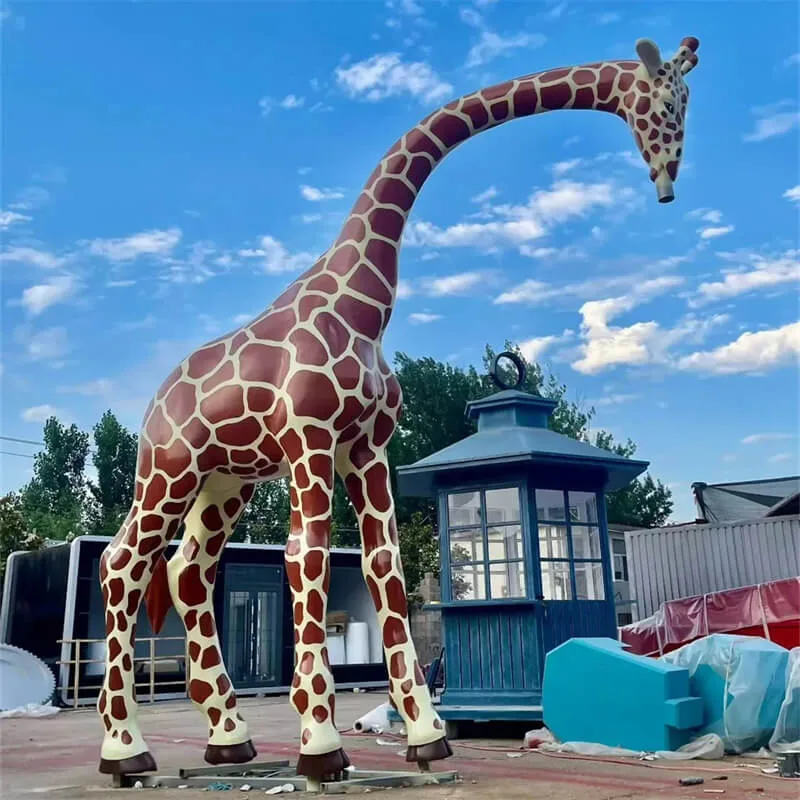 Giraffe Statues Sculptures | FRP African Wildlife Statues – custom retail display image 6