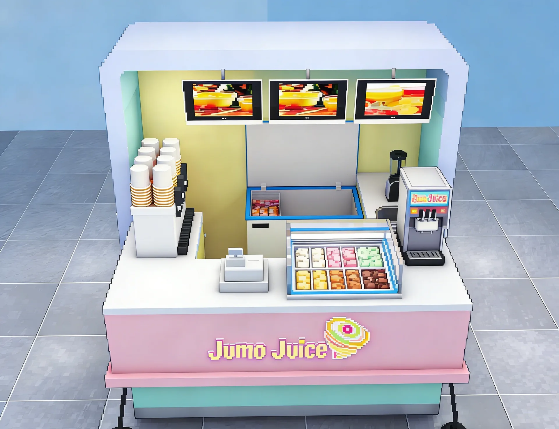 Ice Cream Kiosk – Bespoke Mall Cake Dessert Kiosk Build image 2