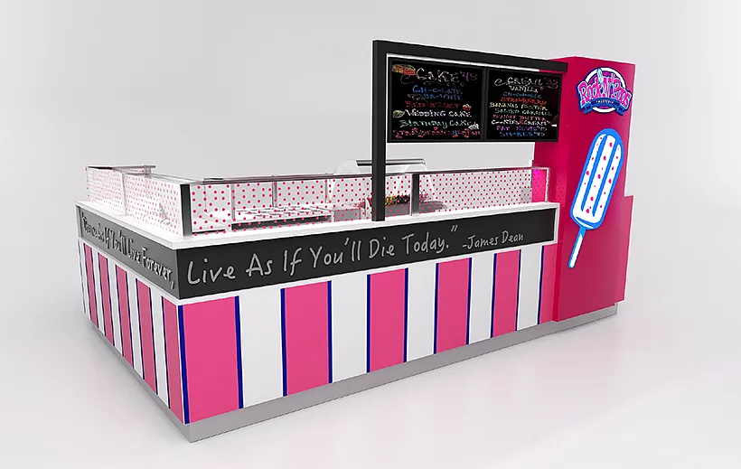 Ice Cream Kiosk – Bespoke Mall Cake Dessert Kiosk Build image 11
