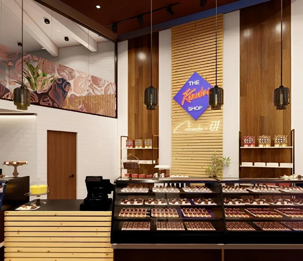 Chocolate Display | Shop Design, Decoration Fixtures – Lollipop candy shop Chocolate counter big sweet candy shelves Convenie