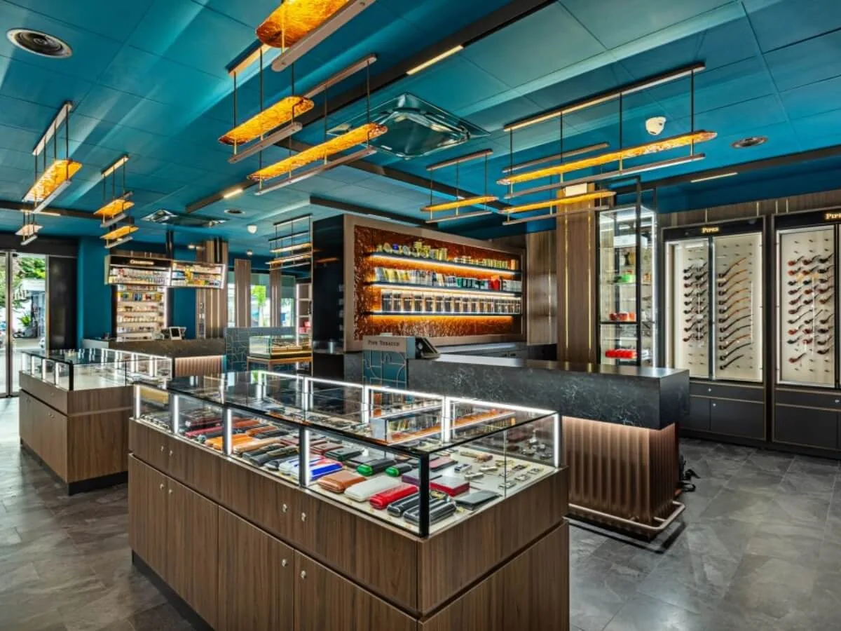 Tobacco Pipes Accessories Store Fixtures | Custom Design – Cigar Accessories Shop Interior Design Custom Display Cabinet for