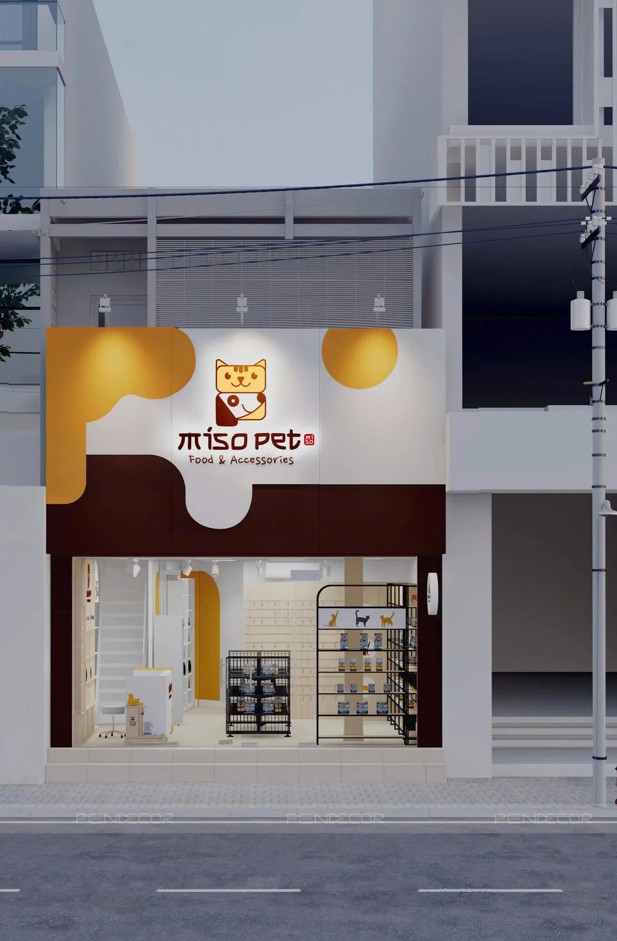Pet Shop Design, Displays Shelving Fixtures – Warm pet shop design with unique display toy for pet round tree display showcas