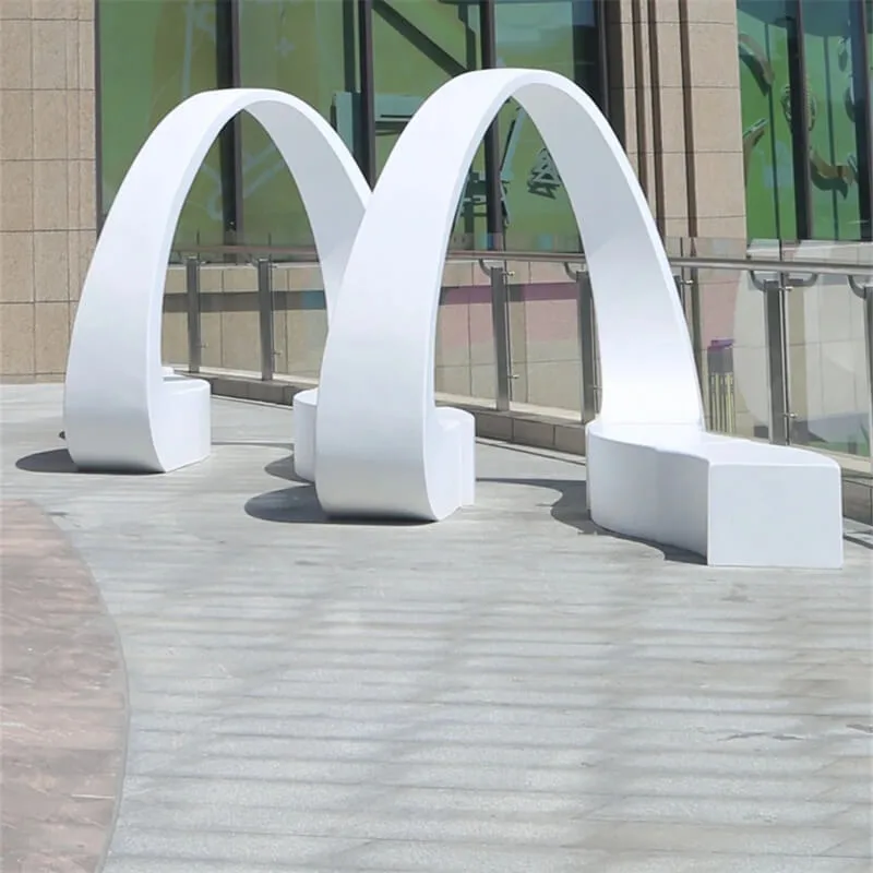 Garden Park Bench For Sale | Outdoor Fiberglass Bench Seat – custom retail display image 14