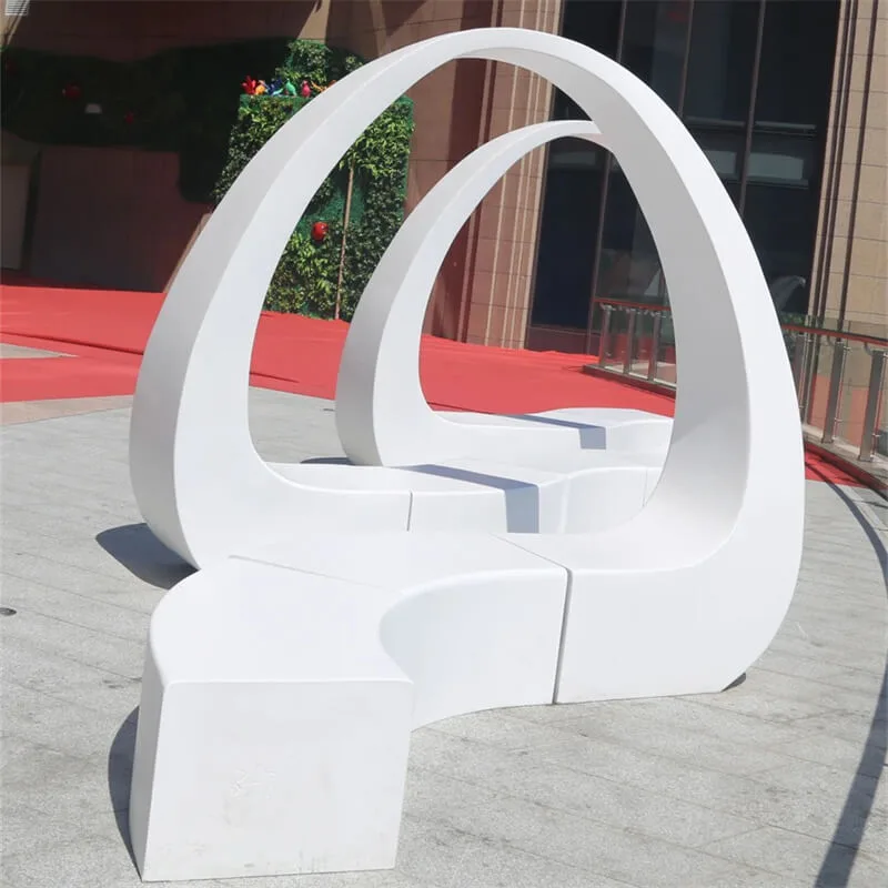 Garden Park Bench For Sale | Outdoor Fiberglass Bench Seat – custom retail display image 13