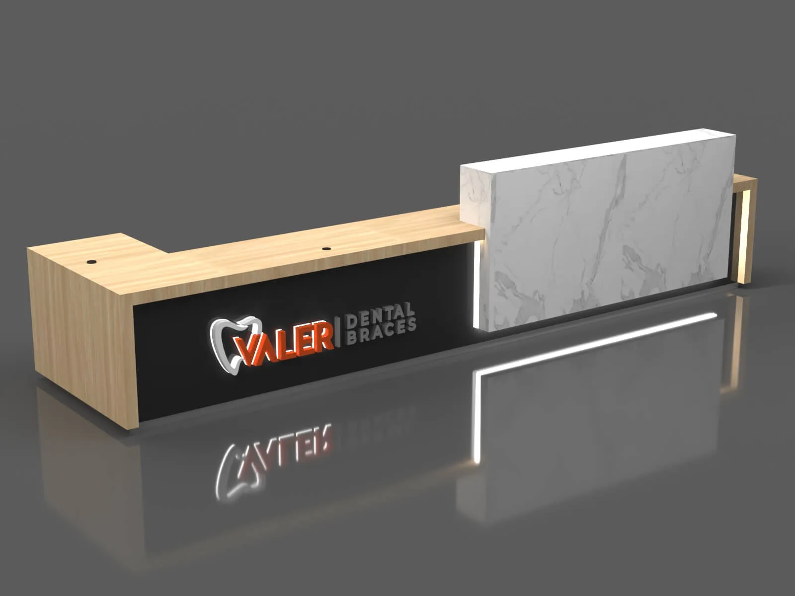 L- shaped Reception Desks For Sale – custom retail display image 13
