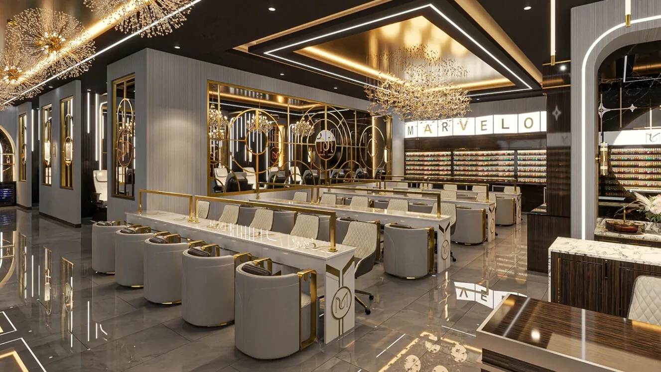 Nail Salon Design | Nail Salon Furniture, Decoration Displays – Design Ideas Luxury Manicure Shop Design Customized Salon Sho
