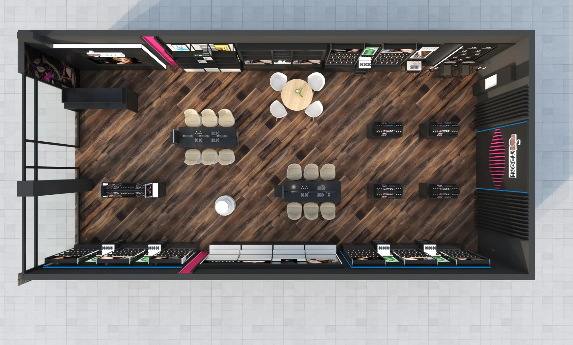 Cosmetic Shop Design Decoration Ideas – Houston Cosmetic Store Full Build | Custom Interior & Furniture Project image 1