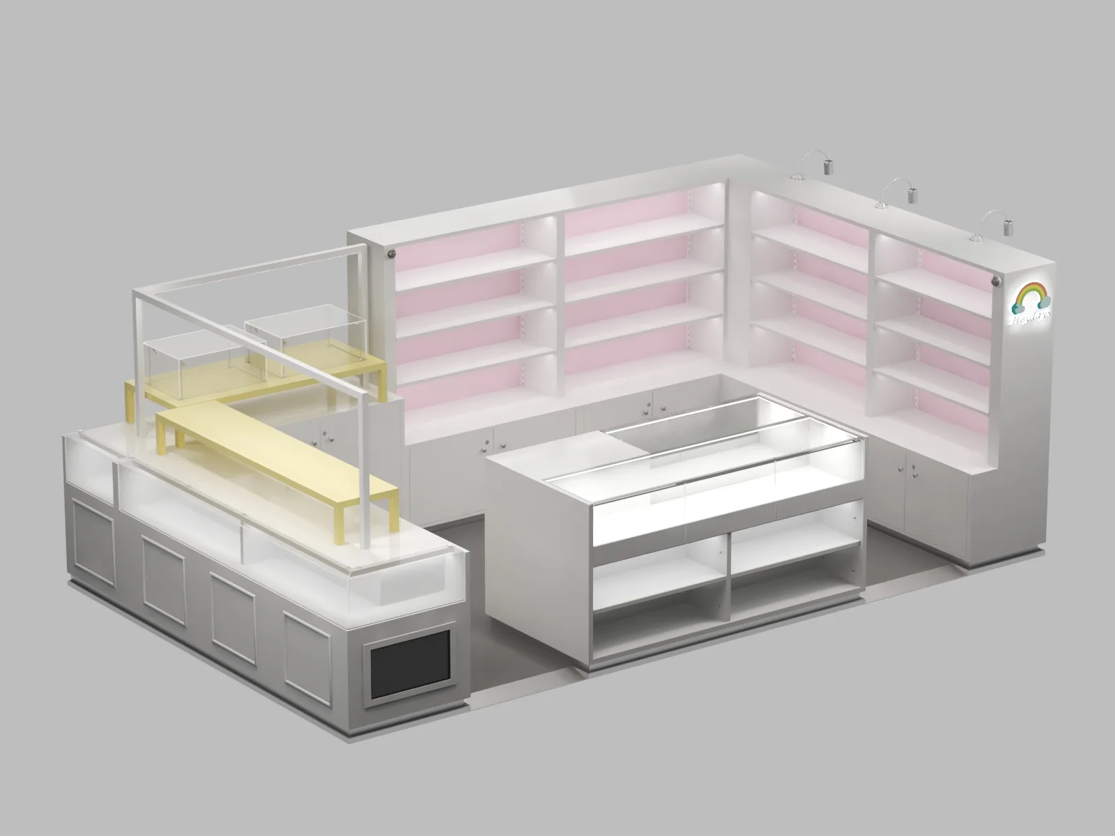 Toy Store Design, Displays Retail Shelf Fixtures – Playful Display Design: Layered Podiums for Interactive Shopping image 1