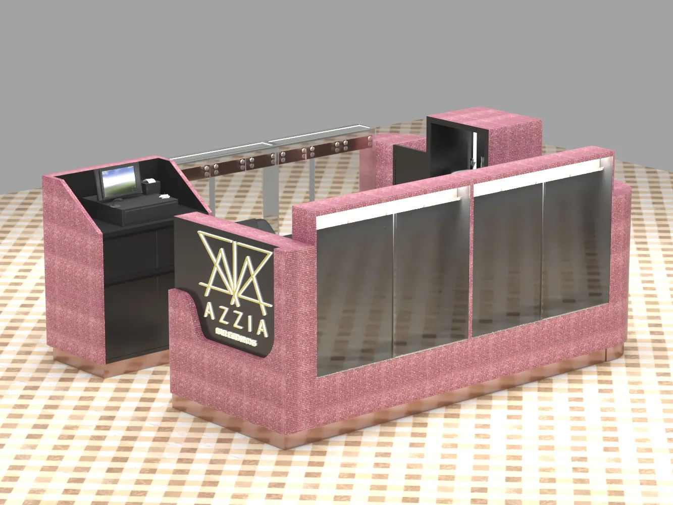 Barber Kiosk Haircut Kiosk For Sale – Matcha Tea Kiosk Real Case image 4