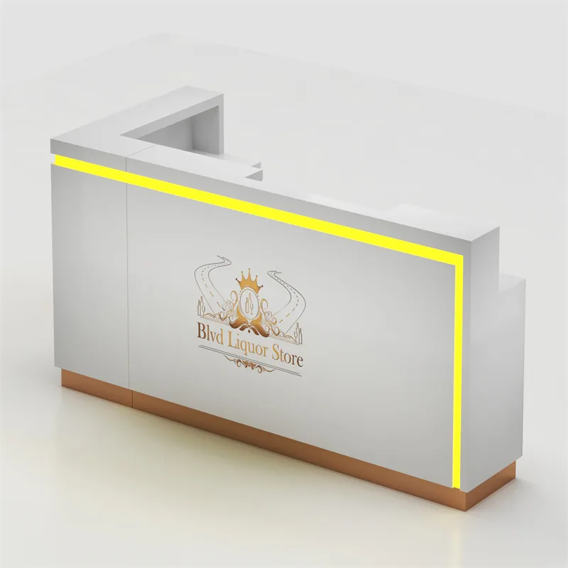L- shaped Reception Desks For Sale – custom retail display image 34