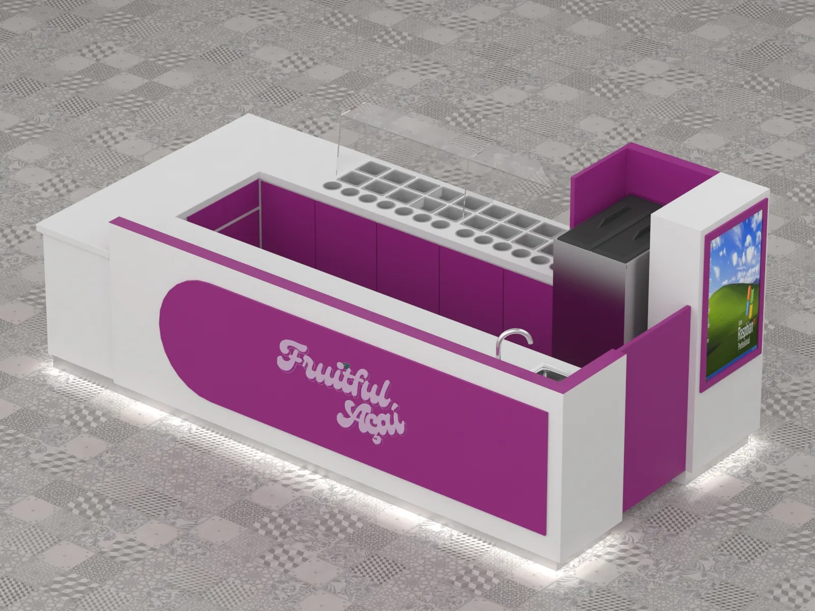 Ice Cream Kiosk – Bespoke Mall Cake Dessert Kiosk Build image 14