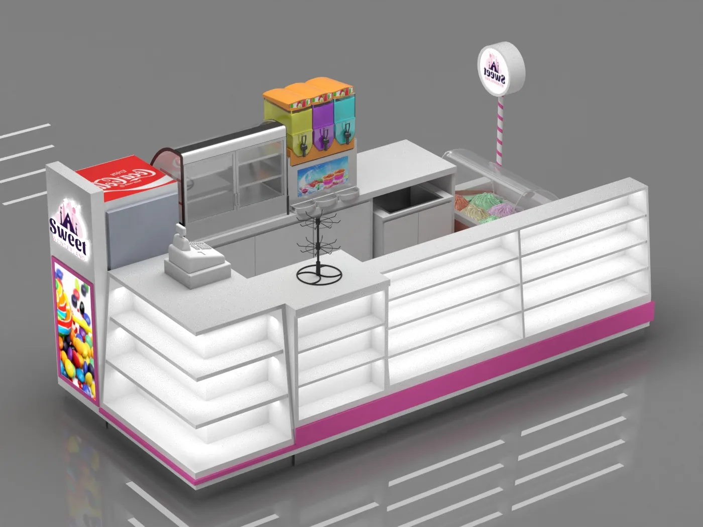 Candy Kiosk – US Mall Candy Kiosk 16ft×8ft | Single Unit Price $9000 image 17