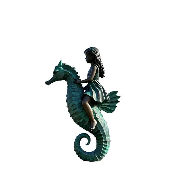 Sea Creature Statues Marine Life Sculptures – Seahorse Statues image 9
