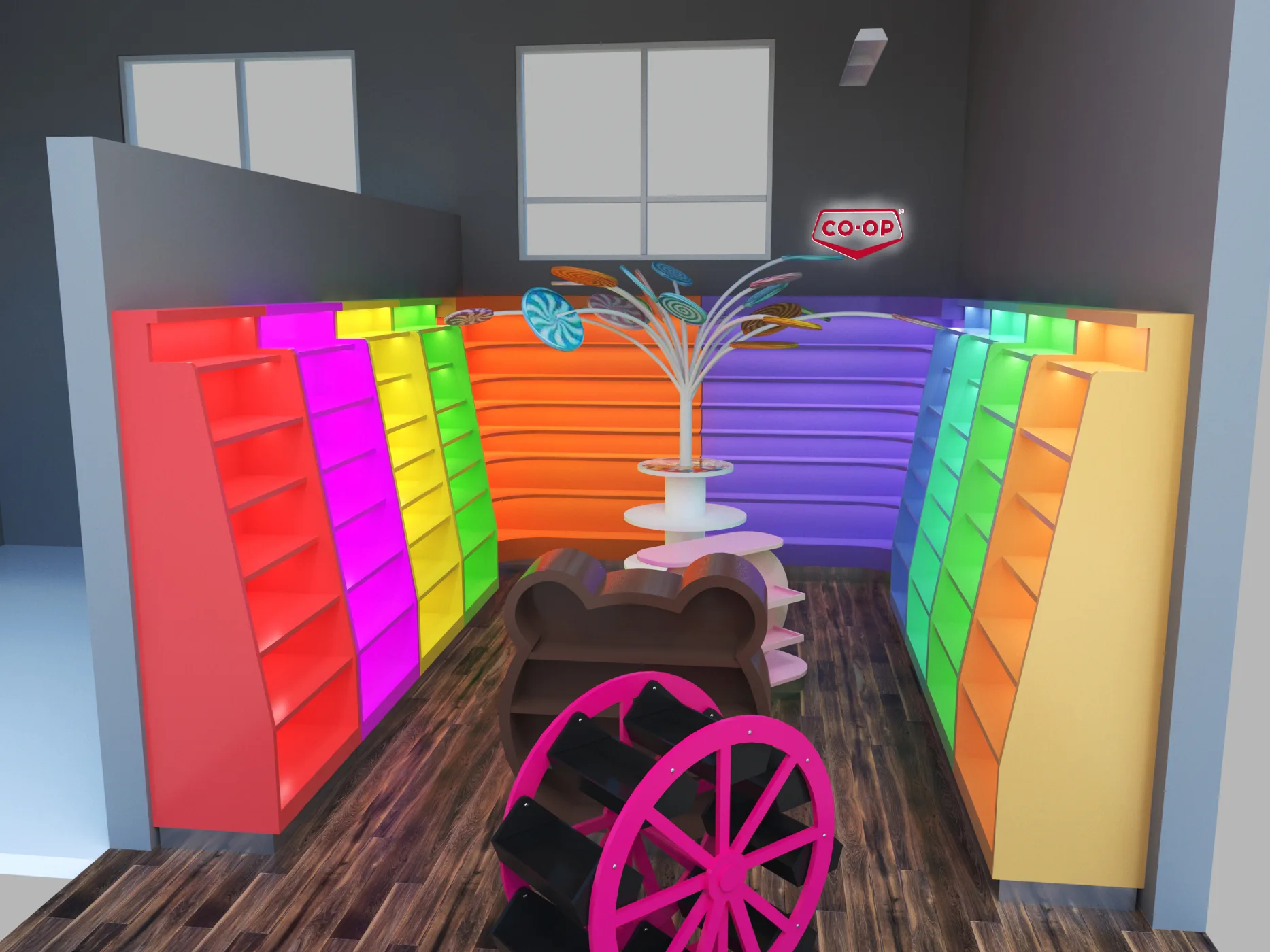 Candy Display Cabinet | Candy Wall Display – custom retail display image 14