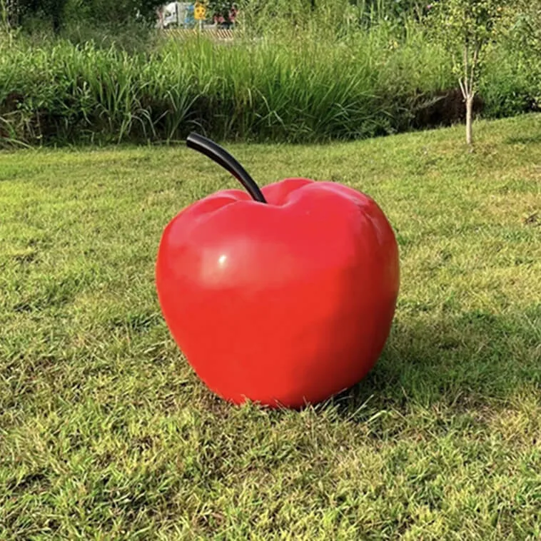Giant FRP Apple Sculpture For Sale | Graffiti Geometric – custom retail display image 22