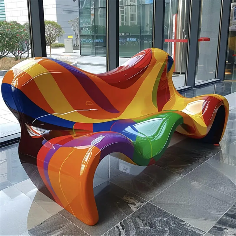 Garden Park Bench For Sale | Outdoor Fiberglass Bench Seat – custom retail display image 62