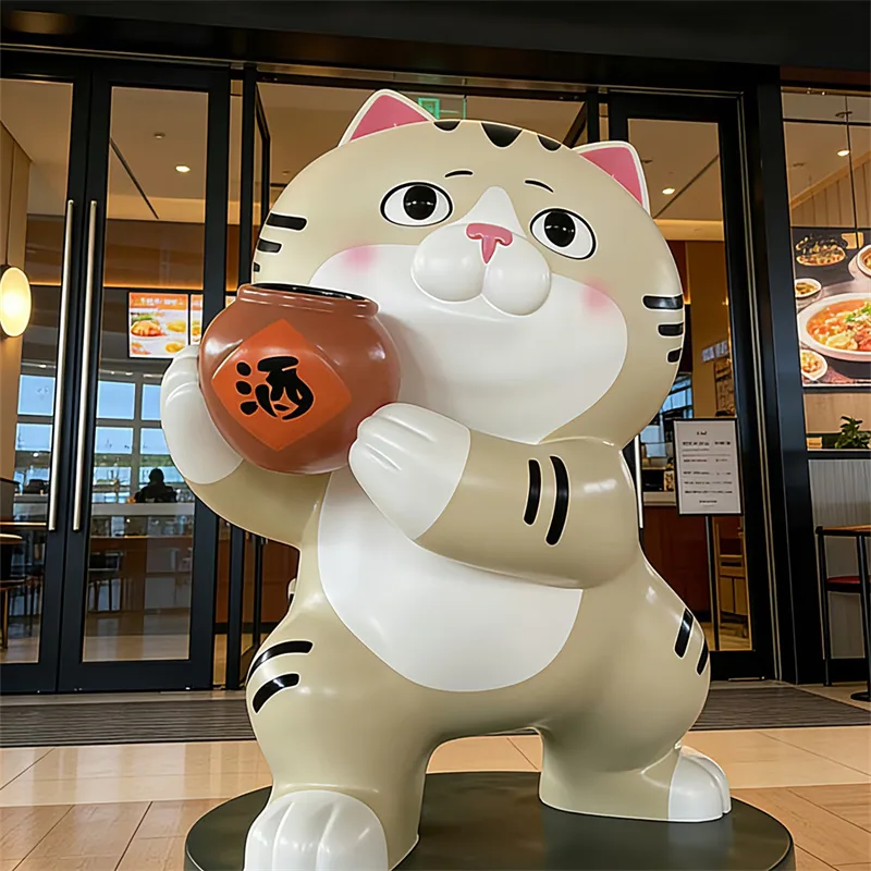 Fiberglass Cats Statues Sculptures For Outdoor Garden Ornaments. – custom retail display image 46