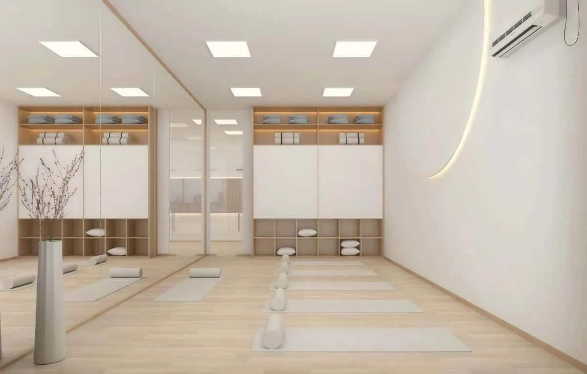 Yoga Studio Design, Furniture Retail Displays – 400 sqm Jing Yoga & Pilates Studio Interior Design With Furniture & Displays 