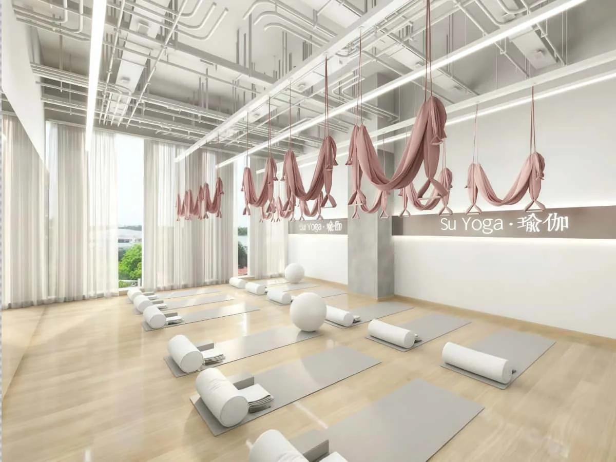 Yoga Studio Design, Furniture Retail Displays – 400 sqm Jing Yoga & Pilates Studio Interior Design With Furniture & Displays 