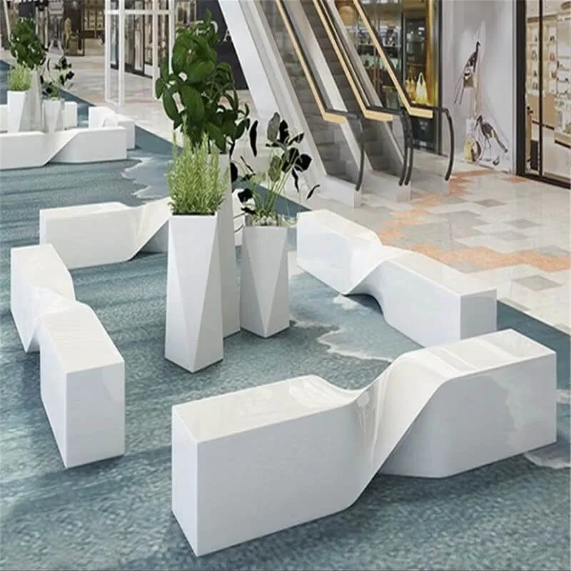 Shopping Mall Bench | Indoor FRP Bench, Chairs Seats – custom retail display image 37