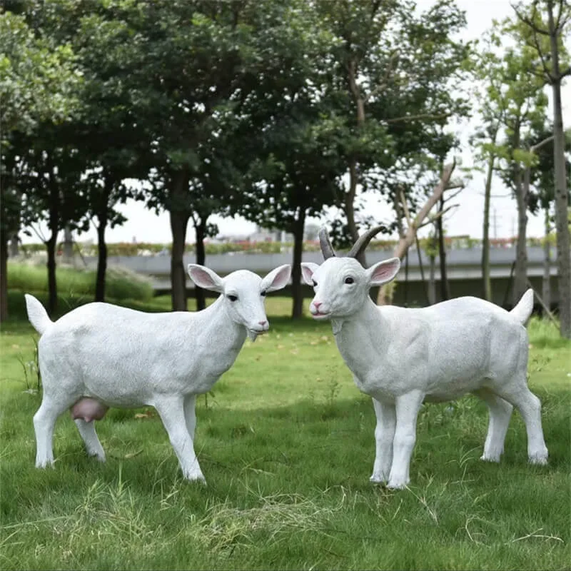 Large Sheep Statues Sculptures For Garden Park – custom retail display image 10