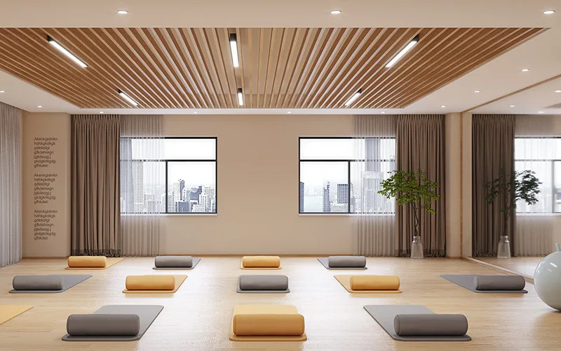 Yoga Studio Design, Furniture Retail Displays – 400 sqm Jing Yoga & Pilates Studio Interior Design With Furniture & Displays 