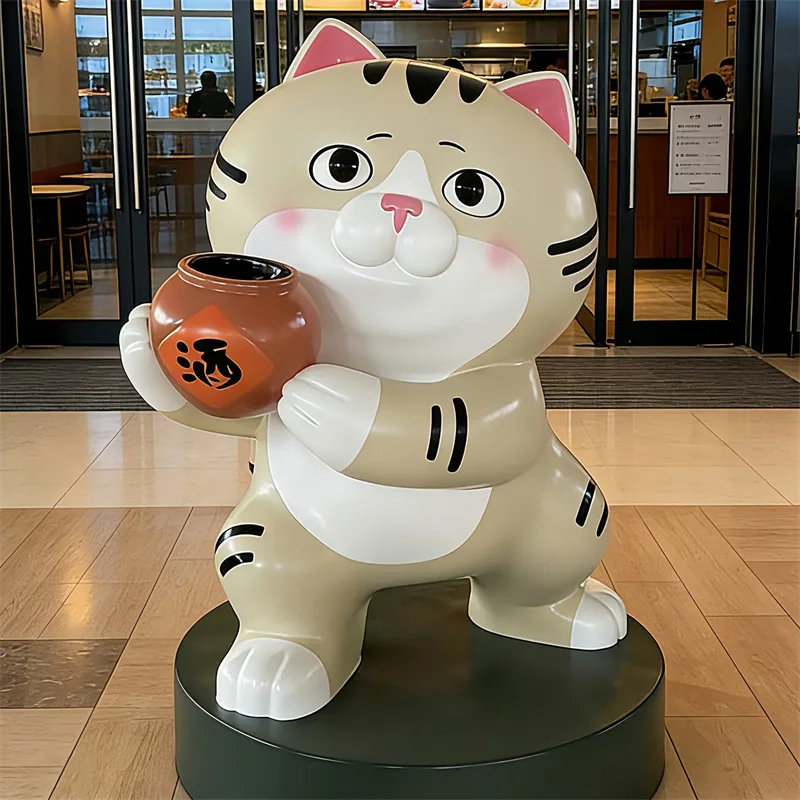 Fiberglass Cats Statues Sculptures For Outdoor Garden Ornaments. – custom retail display image 47