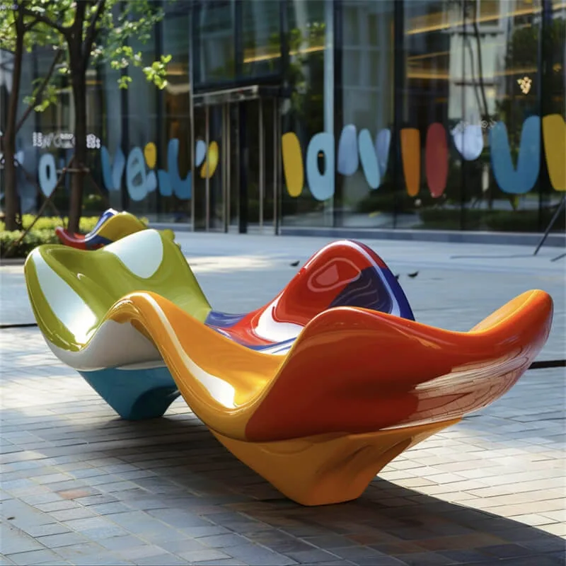 Garden Park Bench For Sale | Outdoor Fiberglass Bench Seat – custom retail display image 61