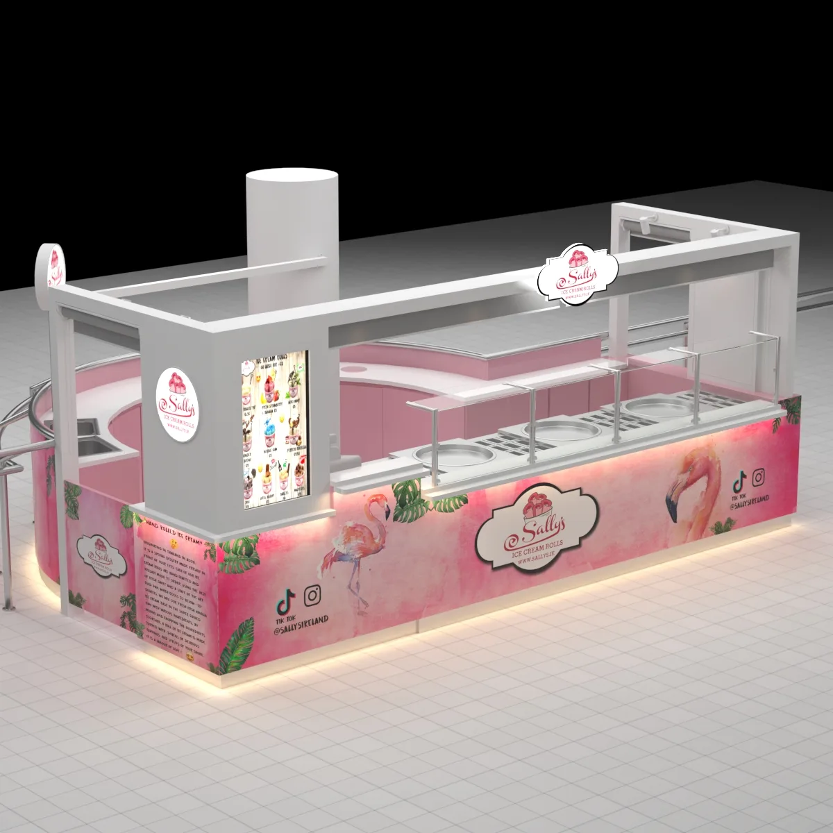 Ice Cream Kiosk – Bespoke Mall Cake Dessert Kiosk Build image 20