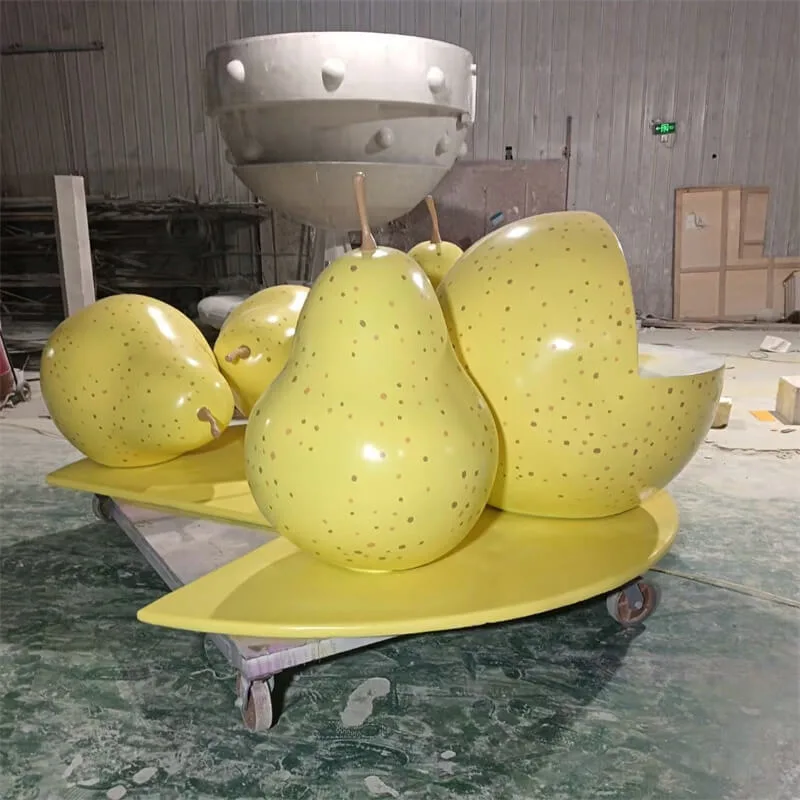 Large Pear Sculpture Statues For Sale – custom retail display image 9