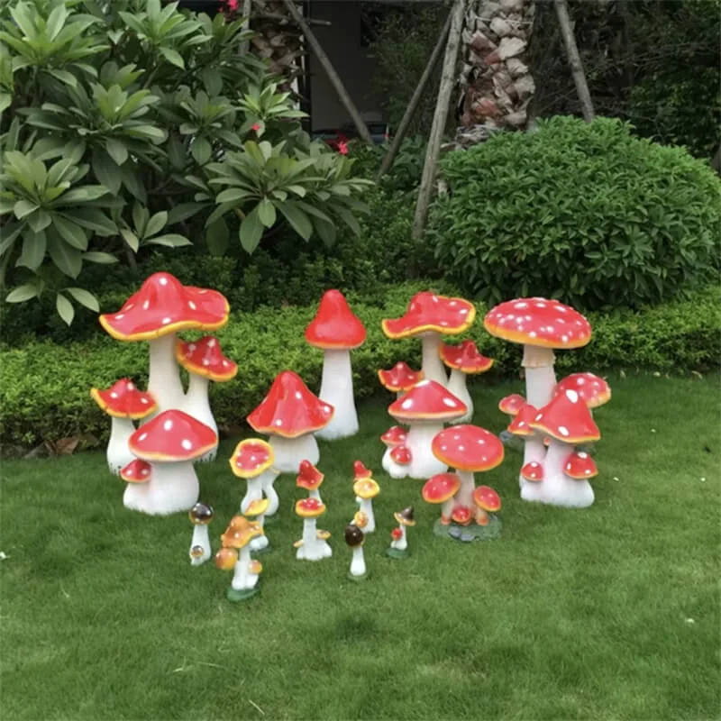 Mushrooms Toadstools Statues for Sale | FRP Garden Decor – custom retail display image 14