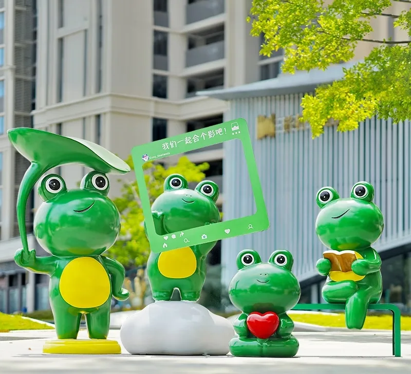 Frog Toad Statues, Figurines Sculptures For Garden | FRP – custom retail display image 10